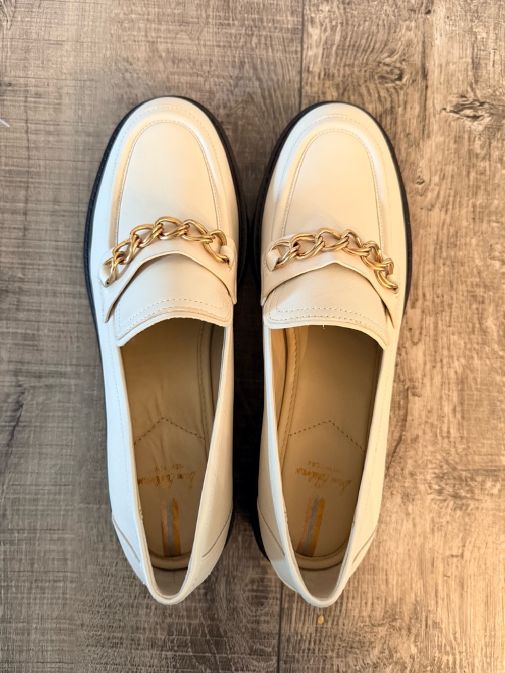 Sam Edelman Taelor Chunky Leather Loafers NWOB Cream Size 9 - Picture 7 of 7